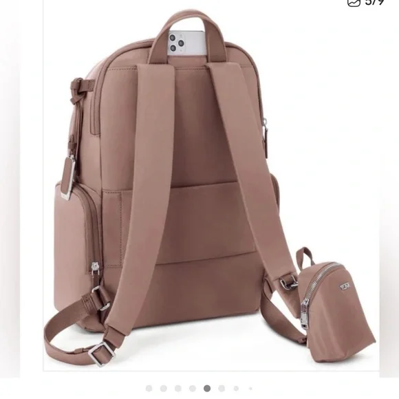 Tumi Celina Rose Backpack with Silver Details Fits 15” Labtop - Picture 5 of 9